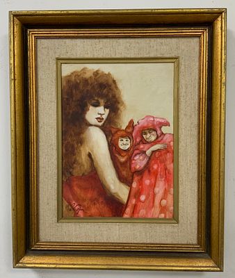 עידית פאנק, שמן על בד חתום בעברית ולועזית , 
גודל תמונה 23X32 ס"מ גודל מסגרת 51.5X42.5 ס"מ