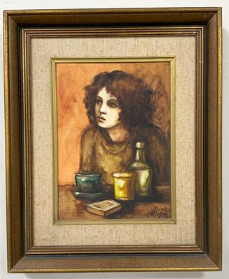 עידית פאנק, שמן על בד חתום בעברית ולועזית , 
גודל תמונה 23X32 ס"מ גודל מסגרת 51.5X42.5 ס"מ