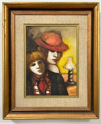 עידית פאנק, שמן על בד חתום בעברית ולועזית , 
גודל תמונה 23X32 ס"מ גודל מסגרת 51.5X42.5 ס"מ