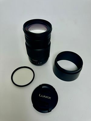 עדשת PANASONIC פנסוניק לומקיס יפני Lumix G Vario 100-300mm F4-5.6 II MEGA O.I.S עם פילטר Hoya 