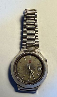 OMAEGA שעון יד אומגה אלקטרוניק שעון H300f דגם SEAMASTER CHRONOMETER צמיד מתכת מקורי - 40 מ''מ - 