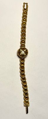 שעון זהב מלא k18 חתום gublin שוויצרי מנגנון מתיחה משקל ברוטו 37.8 גרם