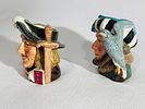 ROYAL DOULTON - ספלים Toby Mug Jug- שתי פיגורות פורצלן חתומות וממוספרות - THE FALCONER גובה 9.5 תמונה - 1