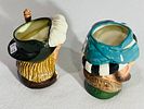 ROYAL DOULTON - ספלים Toby Mug Jug- שתי פיגורות פורצלן חתומות וממוספרות - THE FALCONER גובה 9.5 תמונה - 3