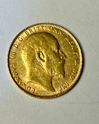 מטבע זהב אדוארד משנת 1907- משקל 7.97 גרם