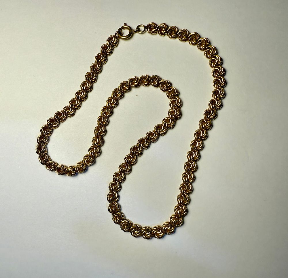 שרשרת זהב 14 קרט 13 גרם חתומה - אורך 41 ס''מ - (סוגר מצופה זהב)