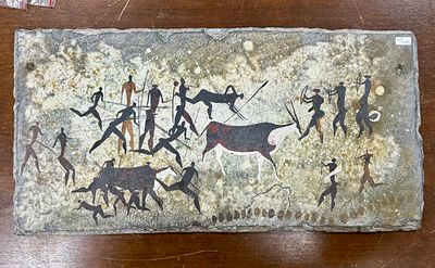 ציור על אבן אפריקאי בסגנון ארכיאולוגי