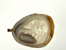 תליון אבן חן אגת - AGATE טבעי עם מתלה זהב 14 קרט חתום - 5.5X4 ס''מתמונה - 3