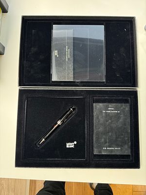 עט כדורי חברת MONTBLANC דגם Donation Pen Sir Georg Solti חתום וממוספר מצב משומש טוב זקוק למילוי 