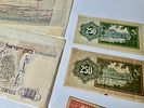 לוט 23 שטרות בנק ישראל אחרי קום המדינה הכוללים : 9 שטרות 500 פרוטה, 2 שטרות 5 לירות, 3 שטרות 1 תמונה - 2
