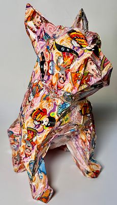 פופ ארט ברבריק bearbrick פסל כלב גובה 49 ס׳׳מ 28x18 ס׳׳מ גודל