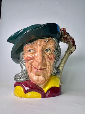 טובי ג׳ג פורצלן Royal Doulton אנגליה חתום וממוספר דגם Pied Piper גובה 18 ס׳׳מ במצב טוב מאוד