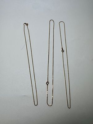 3 שרשראות 9k חתום משקל 3.5 גרם