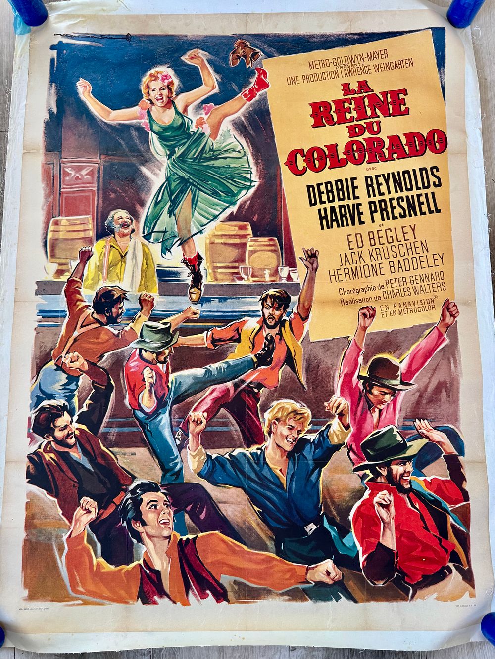 La Reine du Colorado (1964): כרזת ענק לסרט המוזיקלי של MGM בכיכובה של דבי ריינולדס (Debbie 