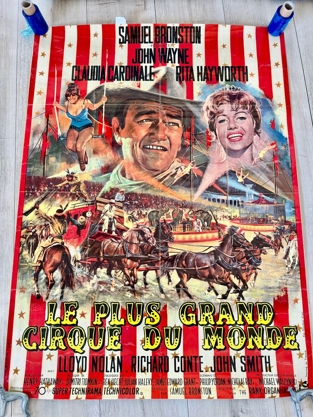 Le Plus Grand Cirque du Monde (1964): פוסטר מקורי ומרהיב לסרט "הקרקס הגדול בתבל" בכיכובם של 