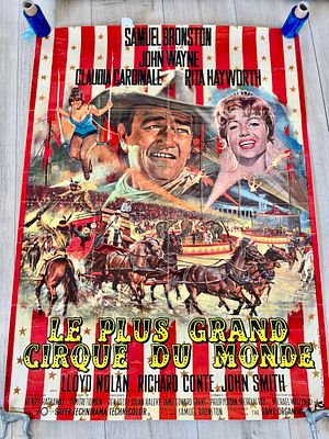 Le Plus Grand Cirque du Monde (1964): פוסטר מקורי ומרהיב לסרט "הקרקס הגדול בתבל" בכיכובם של 