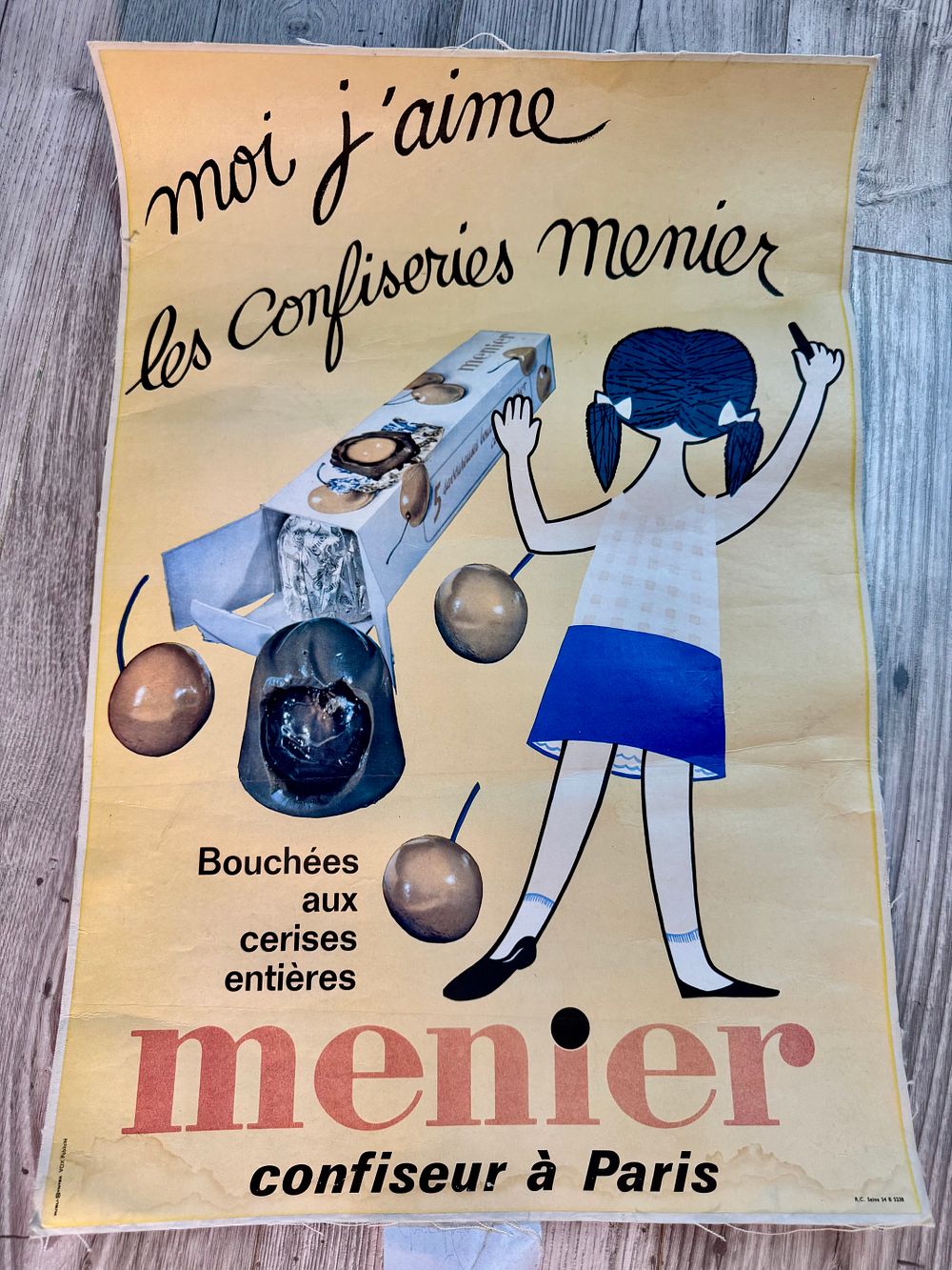 Confiseries Meunier: פוסטר פרסומת מקורי (Original Advertising Poster) לממתקי "Meunier", דוגמה 