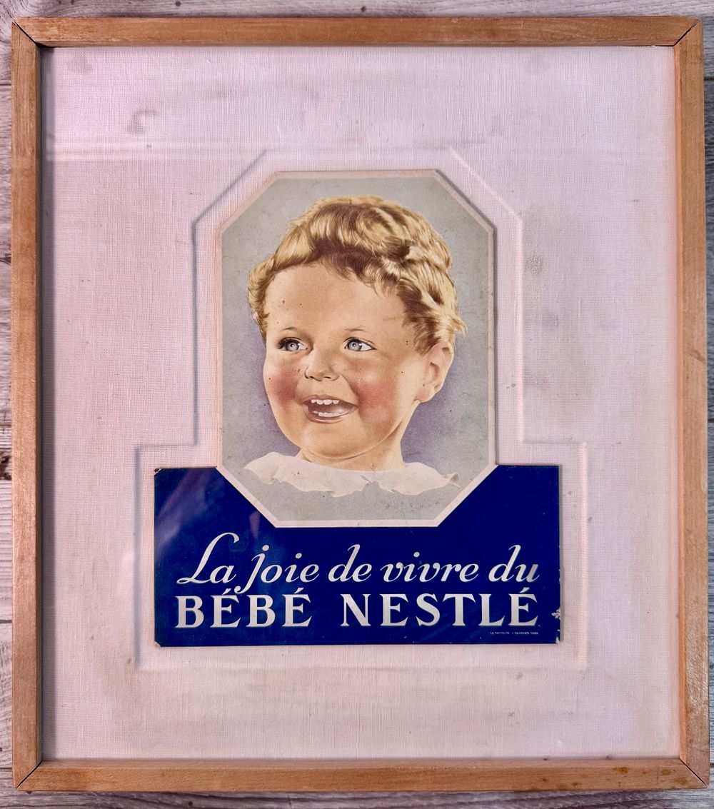 B&eacute;b&eacute; Cadum (La Joie de Vivre): פרסומת קרטון ממוסגרת (Framed cardboard) למותג 