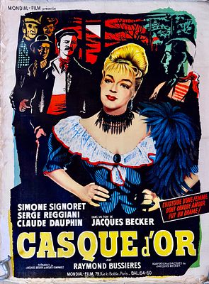 Casque d’Or (1958): כרזת סרט לסרטו של ז'אק בקר (Jacques Becker) בכיכובה של סימון סיניורה. פריט 