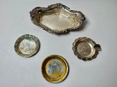 4 פריטי כסף 800 חתום משקל 115 גרם
