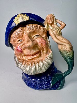 טובי ג׳ג פורצלן Royal Doulton אנגליה חתום וממוספר דגם Old Salt גובה 19 ס׳׳מ במצב טוב מאוד