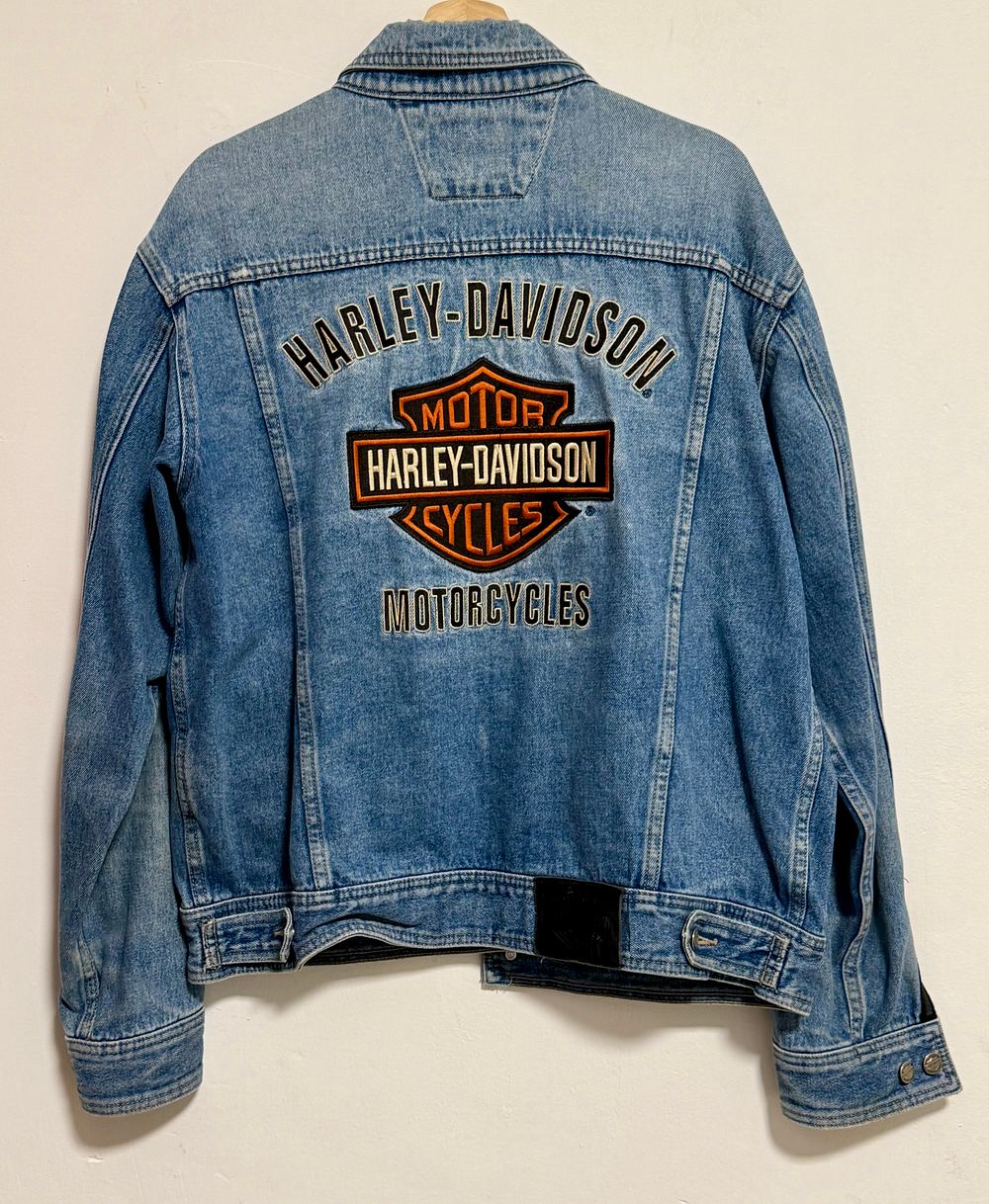 HARLEY DAVIDSON ז'קט ג'ינס מקורי משומש במצב טוב