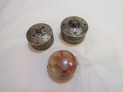 לוט 3 קופסאות טבק להרחה בקוטר 3.8-4.2-4.5 ס"מ