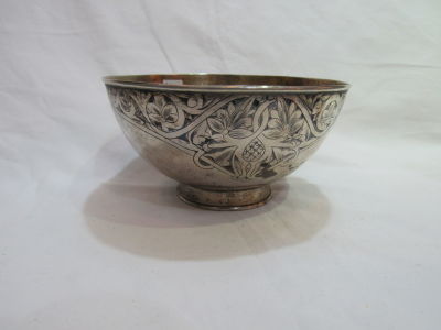 קערת הגשה כסף רוסי ואמיל שחור במשקל 153 גרם