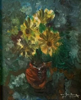 ון דן ברג שמן על משטח חתום 20X25 ס"מ 
( מסגרת 44X50ס"מ)