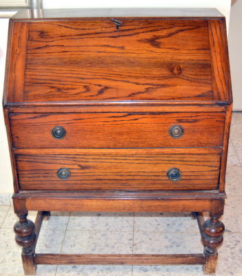 שולחן סקרטר עץ מלא משטח נפתח גובה 95 ס"מ גובה משטח פתוח 70 ס"מ גודל משטח עבודה פתוח 50X70 ס"מ 2 