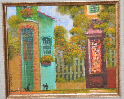 נובוגרודר שמן על בד חתום 15X12 ס"מ מסגרת 36X39 ס"מ