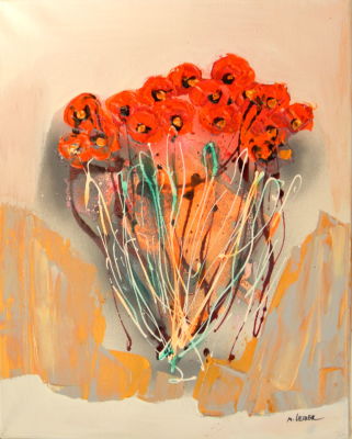 שמן על בד חתום מ.לידר 50X40 ס"מ מסגרת 69X58ס"מ