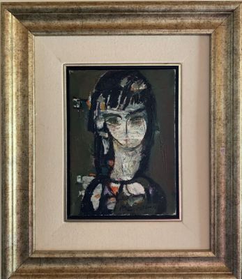 מאירוביץ שמן על בד חתומה 33X24 ס"מ מסגרת 64X54 ס"מ