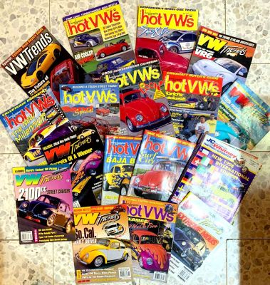 אוסף 42 מגזינים משנות ה-90 בנושא שיפוץ מכוניות פולקסווגן בעיקר חיפושיות לאספנות