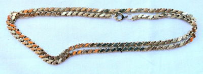 שרשרת בדוגמא חלבי זהב צהוב 14K משקל 20.2 גרם אורך 66 ס''מ