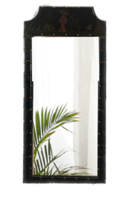 מראה במסגרת עץ עם ציורי יד גימור צבע זהב מרשים ויפה גודל 124X58 ס''מ הפריט נמצא בדירה ברצליה 