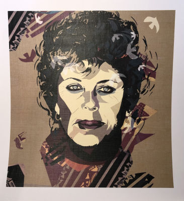 איילה טל - ליטוגרפיה דיוקן " שולמית אלוני " 29X30 ס''מ