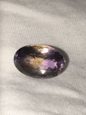 אבן חן אמטרין צהוב וסגול ליטוש רוז אובלי טבעי לא מטופל משקל 10.53 CT לא משובץ