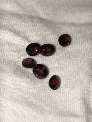 לוט 6 אבני חן גרנט אובלי טבעי ורוד סגלגל משקל כולל של הכל 5.4 CT לא משובץ