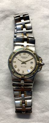 שעון יד RAYMOND WEILL PARSIFAL משולב מתכת וזהב 27 מ"מ מצב עובד עם סוללה חדשה