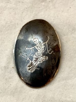 סיכת כסף סטרלינג וניילו SIAM 5X3,5 ס"מ - 9,3 גרם