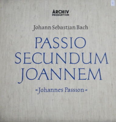 אלבום JOHAN SEBASTIAN BACH עם 3 תקליטים 
PASSIO SECUNDUM JOANNEM 
ARCHIV PRODUKTION