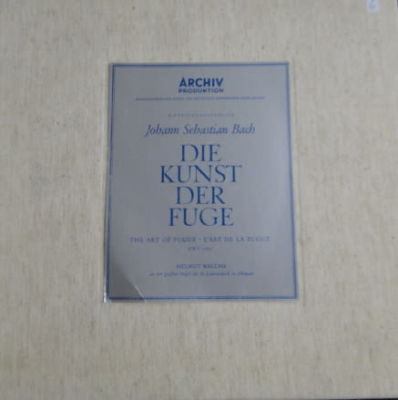 אלבום JOHAN SEBASTIAN BACH עם 2 תקליטים 
DIE KUNST DER FUGE 
ARCHIV PRODUKTION