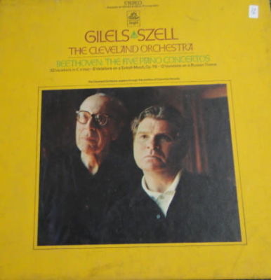 אלבום GILELS SZELL THE CLEVELAND ORCHESTRA- BEETHOVEN עם 5 תקליטים