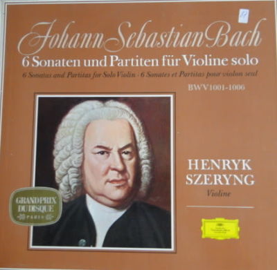 אלבום JOHAN SEBASTIAN BACH עם 3 תקליטים HENRYK SZERYNG VIOLINE