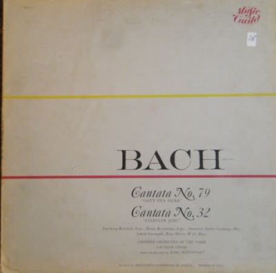 אלבום JOHAN SEBASTIAN BACH עם 1 תקליט CANTATA #79 - #32