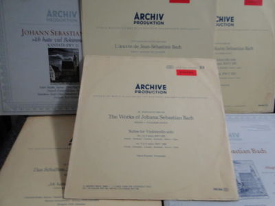 אוסף 6 תקליטים JOHAN SEBASTIAN BACH 
ARCHIV PRODUKTION