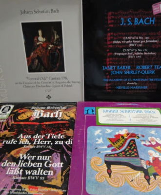 אוסף 4 תקליטים JOHAN SEBASTIAN BACH