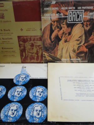 אוסף 4 תקליטים JOHAN SEBASTIAN BACH