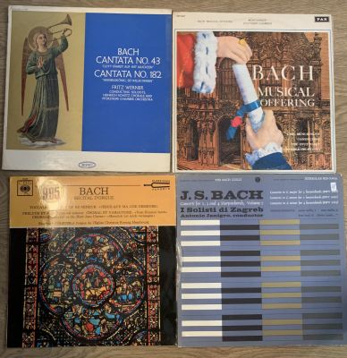 אוסף 4 תקליטים JOHAN SEBASTIAN BACH